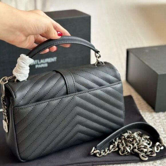 SAINT LAURENT YSL College hand-held crossbody shoulder bag - Picture 5 of 9